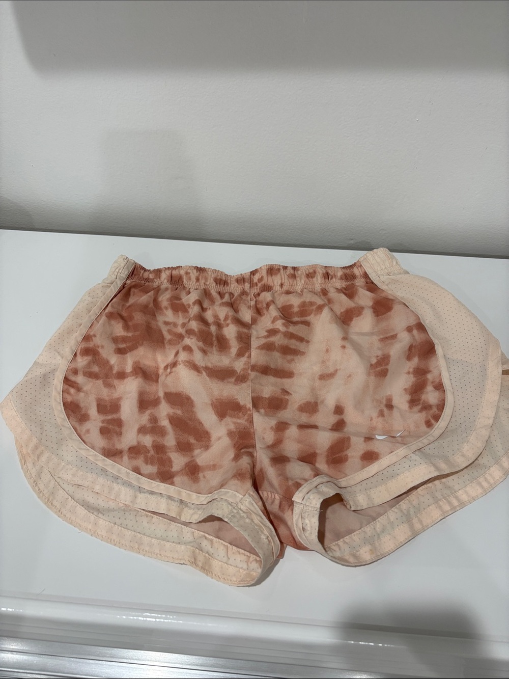 Nike Women's Peach Tie-Dye Running Shorts